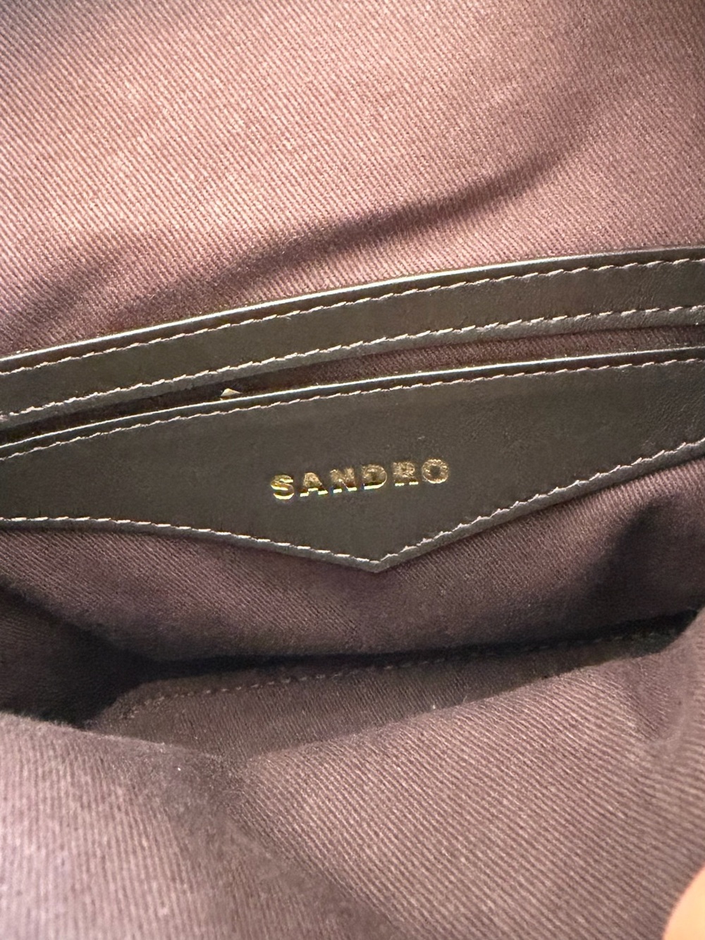 Sandro mini Tangoso Dark Brown Suede Fringe Shoulder Bag - Picture 7 of 10